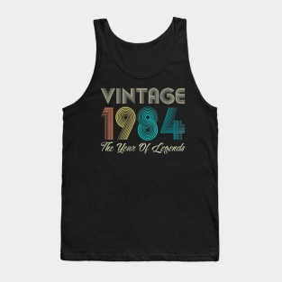 35th Birthday Retro Vintage 1984 Classic Men Women Tank Top